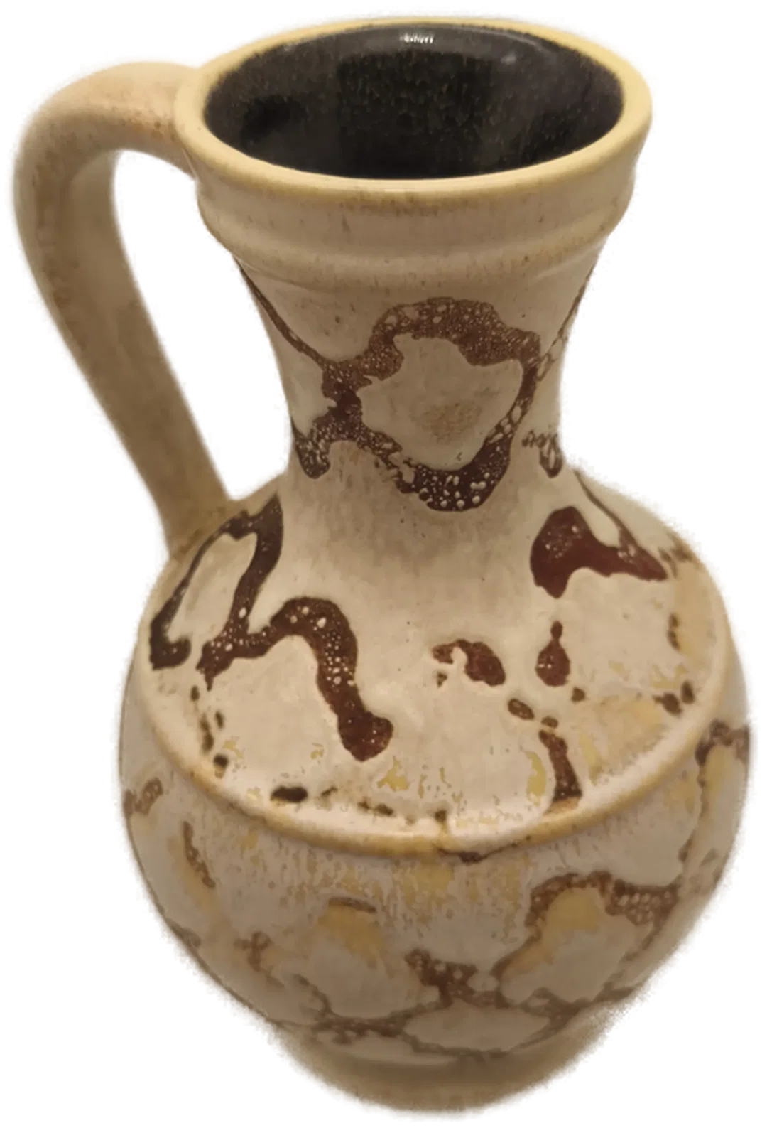 Henkelvase beige, Fat Lava, Vintage, Midcentury, Keramik – Bild 2