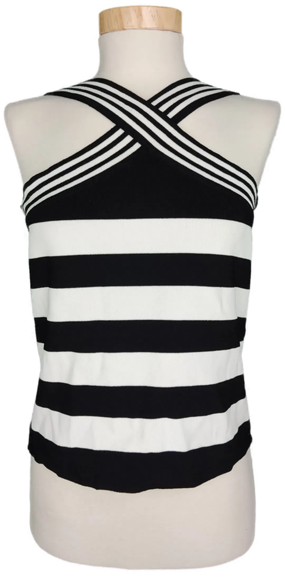 Heine Damen Stricktop schwarz/weiß gestreift - 42 - Bild 1