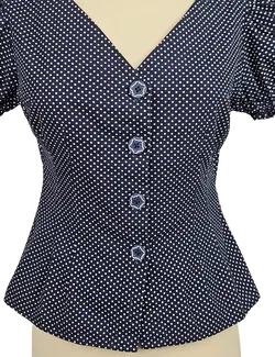 Lena Hoschek Damen Bluse, blau - Gr. S  - Bild 4