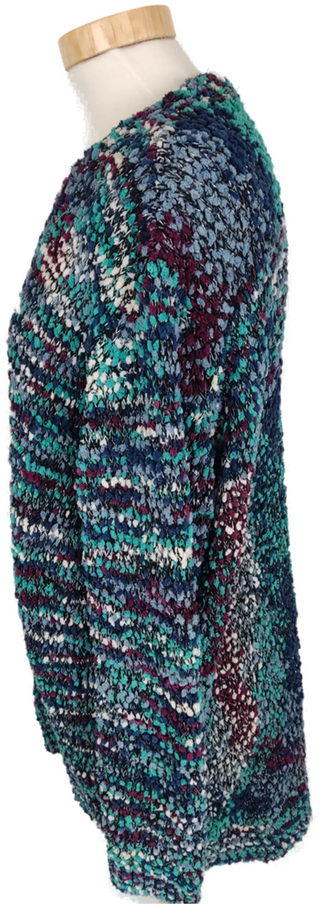 Cardigan, "Laura Torelli Classic", langarm, bunt/gestrickt, Größe XL – Bild 2