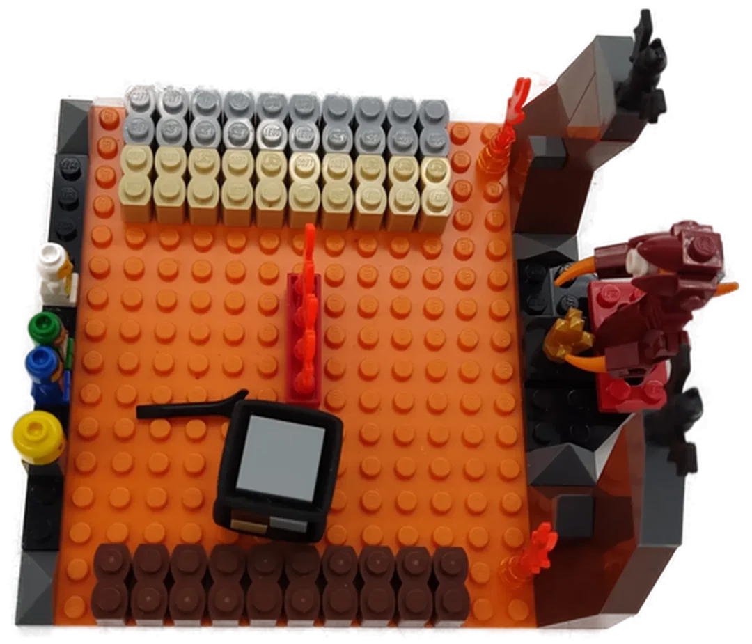 Lego 3847 Magma Monster (mit Ersatzfigur, die graue Figur fehlt) – Bild 4