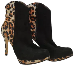 Stilvolle Damenstieflette Glööckler im Leopardenlook - Größe 42, Hochwertiges Kunstleder, Perfekt für Party & Alltag! - Bild 2