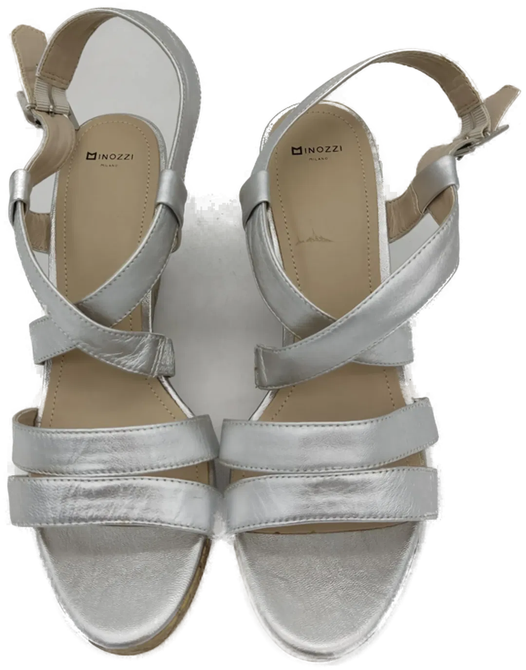 Minozzi  Milano Damenriemensandalen, silber, Größe: 40 - Bild 1