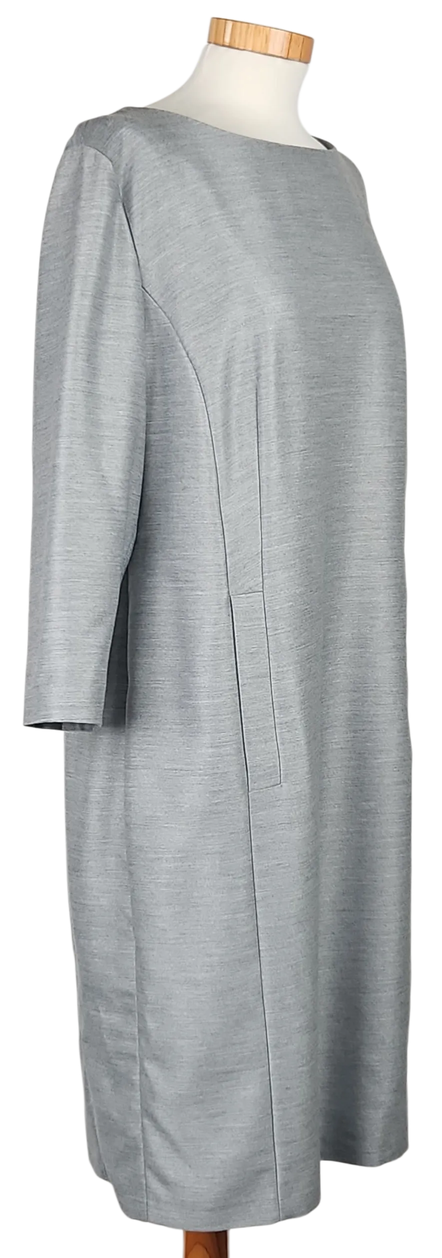 BARBARA SCHWARZER Damen Midikleid, grau - Gr. XL  – Bild 3