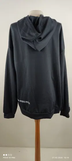 RAP Damen schwarze Kapuzenpullover mit Strasssteinen - Bild 3