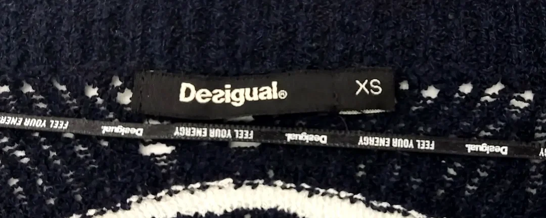 Desigual Damen Strickweste blau-weiß gestreift - XS – Bild 4