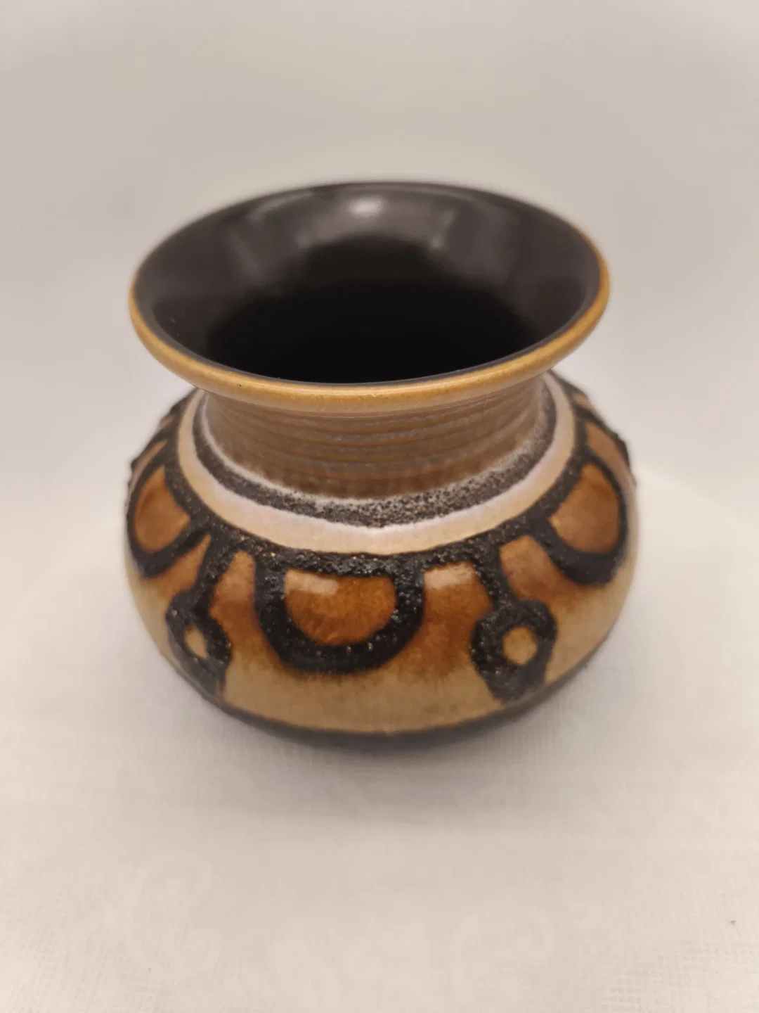 Vase "Fat Lava" braun, Vintage, Midcentuy, 70er – Bild 2
