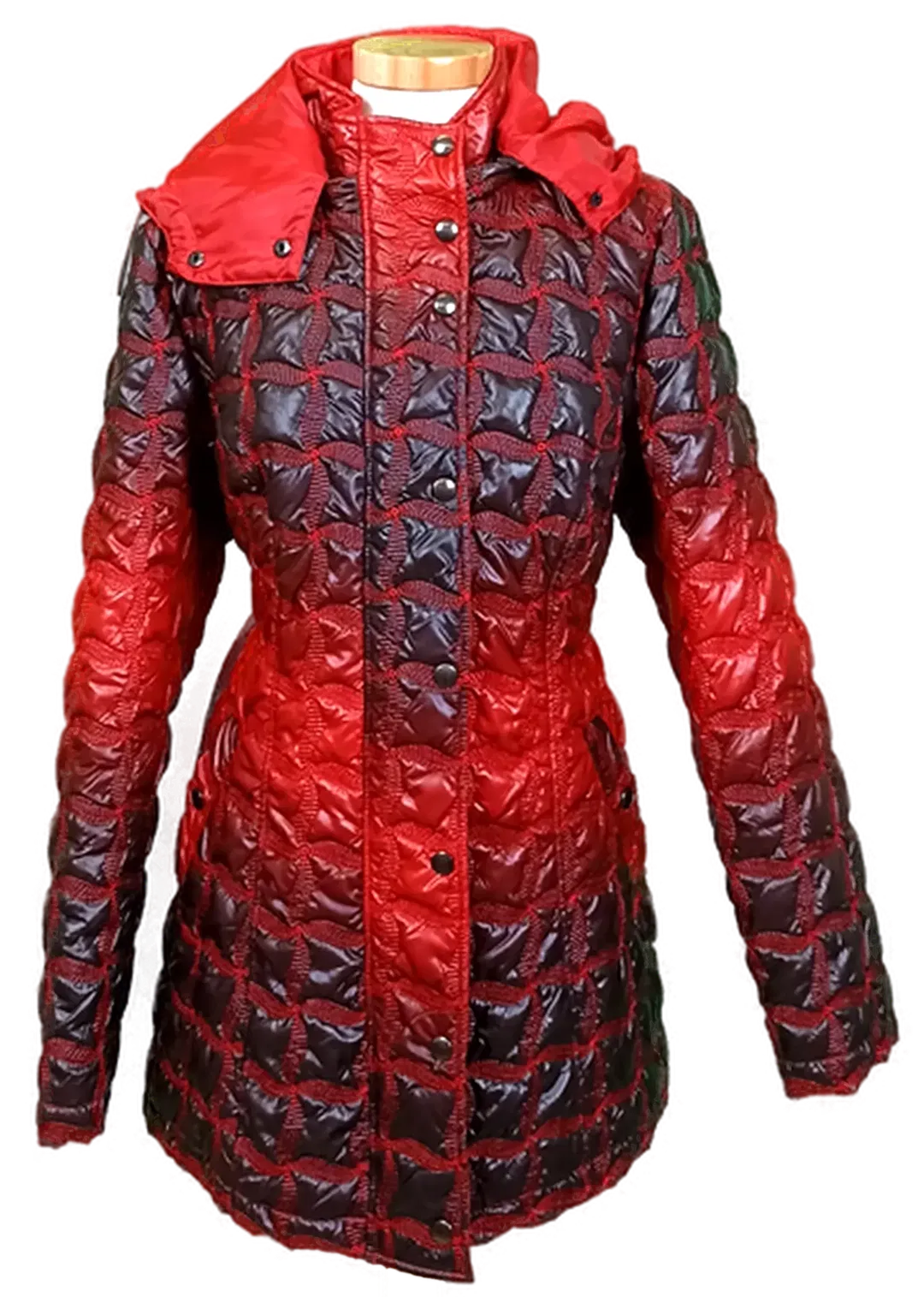 Pause Cafe Damen Mantel schwarz/rot Gr. 42 - Bild 4