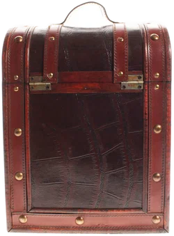 Vintage Holz Schatztruhe – Weinkiste aus Holz – Weinverpackung für 3 Flaschen – Deko Truhe - Bild 3