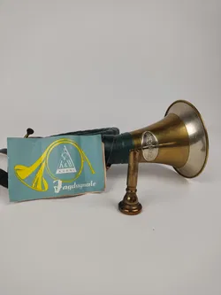 Fürst-Pless Jagdhorn in Gold & Messing / inkl. Tasche - Bild 2