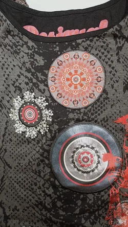 Desigual Damentop gemustert Gr. S - Bild 5