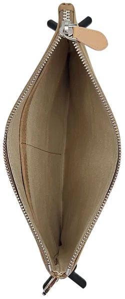 Max V. Koenig Damen Lederkulturbeutel, beige/blau - Bild 4