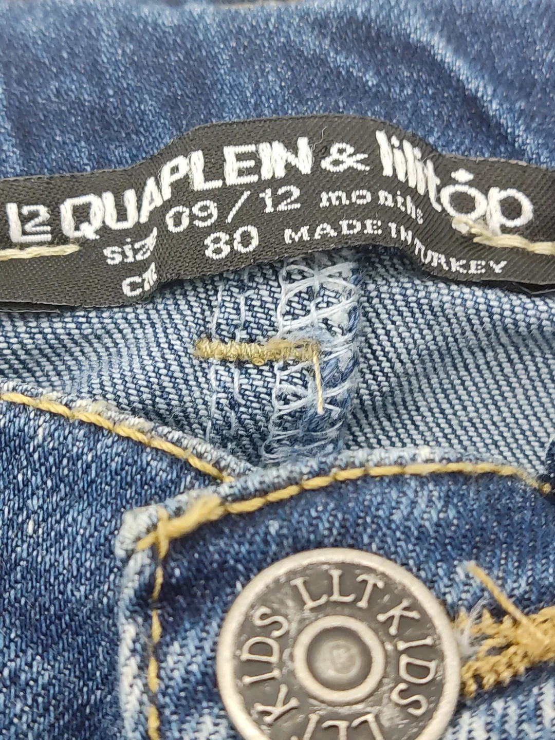 Lilitop Kinder Jeans mit Hosenträger Gr. 80 cm, 9-12 Monate – Bild 3