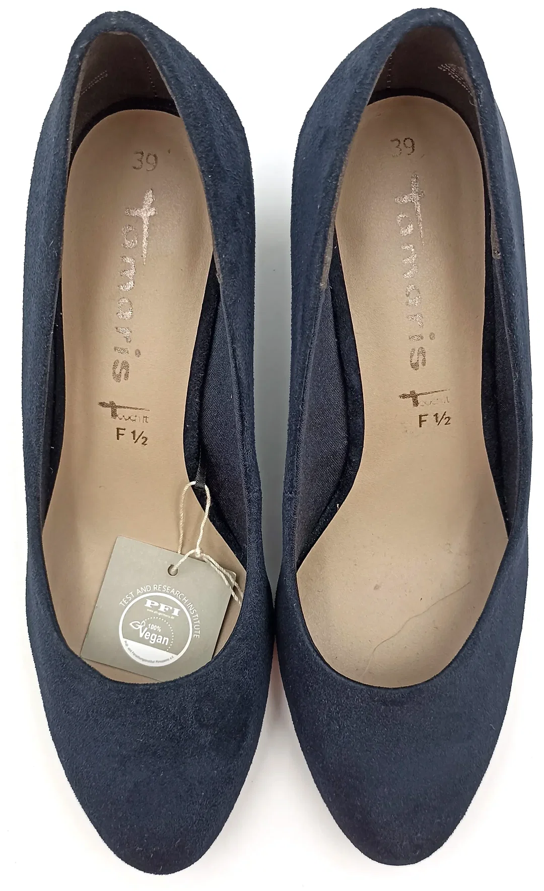 Tamaris Damen Wildlederpumps dunkelblau F 1/2 - Gr. 39 – Bild 6