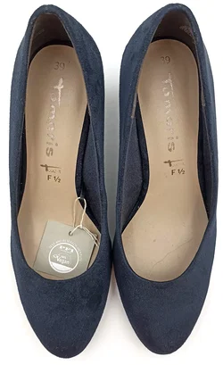Tamaris Damen Wildlederpumps dunkelblau F 1/2 - Gr. 39 – Vorschau 6