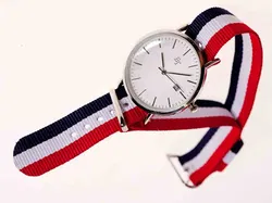 ET Quarz Armbanduhr, weißes Zifferblatt, Datum mit 3 Bänder - Bild 4