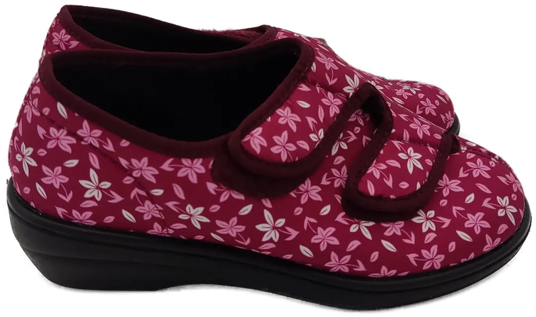 Varomed Damenhausschuhe rosa geblümt - Gr.38 - Bild 1