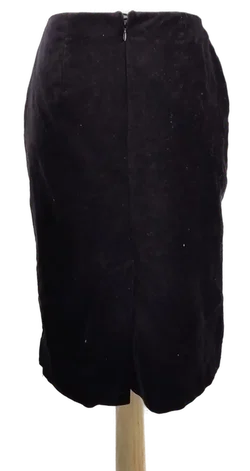 Samtrock 'Hennes collection', schwarz mit Zipp, Größe 36 - Bild 2