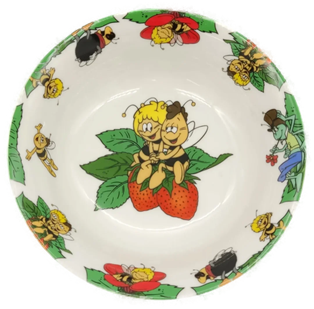 Biene Maja Porzellan-Set Schale ∅ ca 16cm + Teller  ∅ ca 20cm – Bild 2
