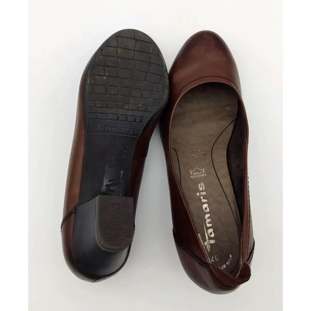 Tamaris Lederpumps, braun - Gr. 37 – Bild 2