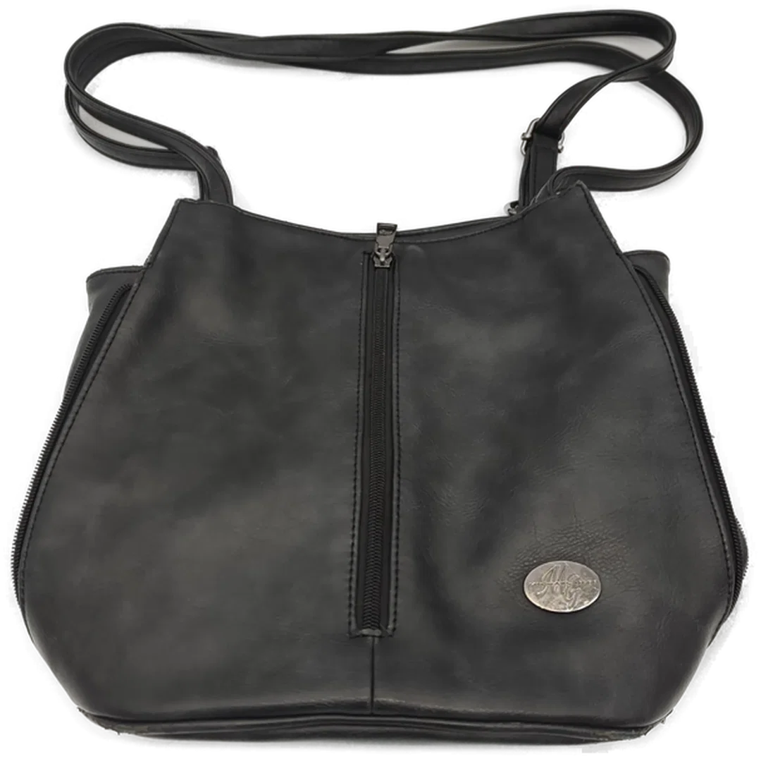 Michael Giss Damen Handtasche Citybag schwarz Made in Italy – Bild 2