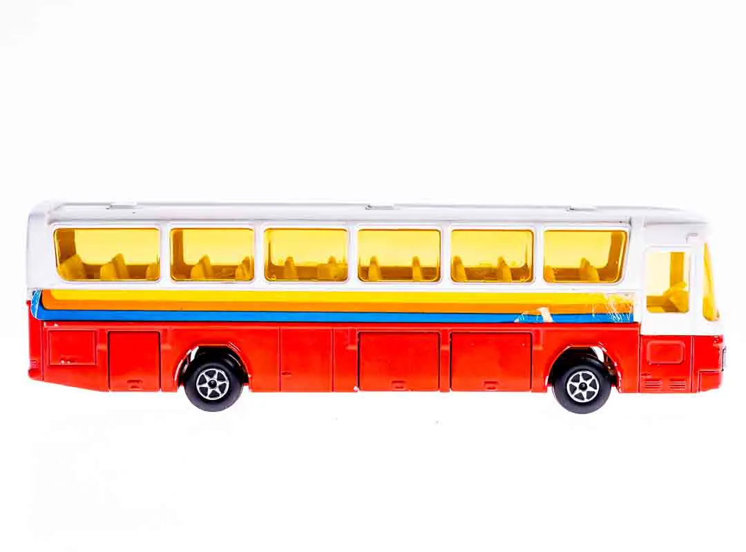 Majorette Mercedes rot/weiß/orange/gelb 1:55 – Bild 2