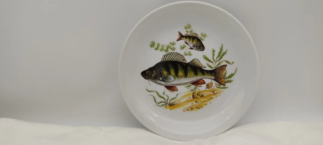 Bavaria Porzellan Teller – 3 Stück mit stilvollem Fischmotiv, sehr gut erhalten – Bild 4