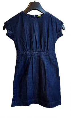 hessnatur Mädchen Jeanskleid, dunkelblau - Gr.116