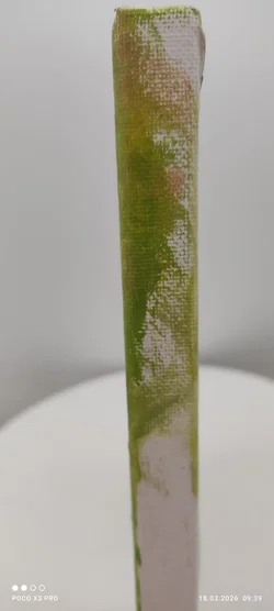 Ölbild Blumen Auf Leinwand 30x30 | Floraler Zeitreisender - Bild 11