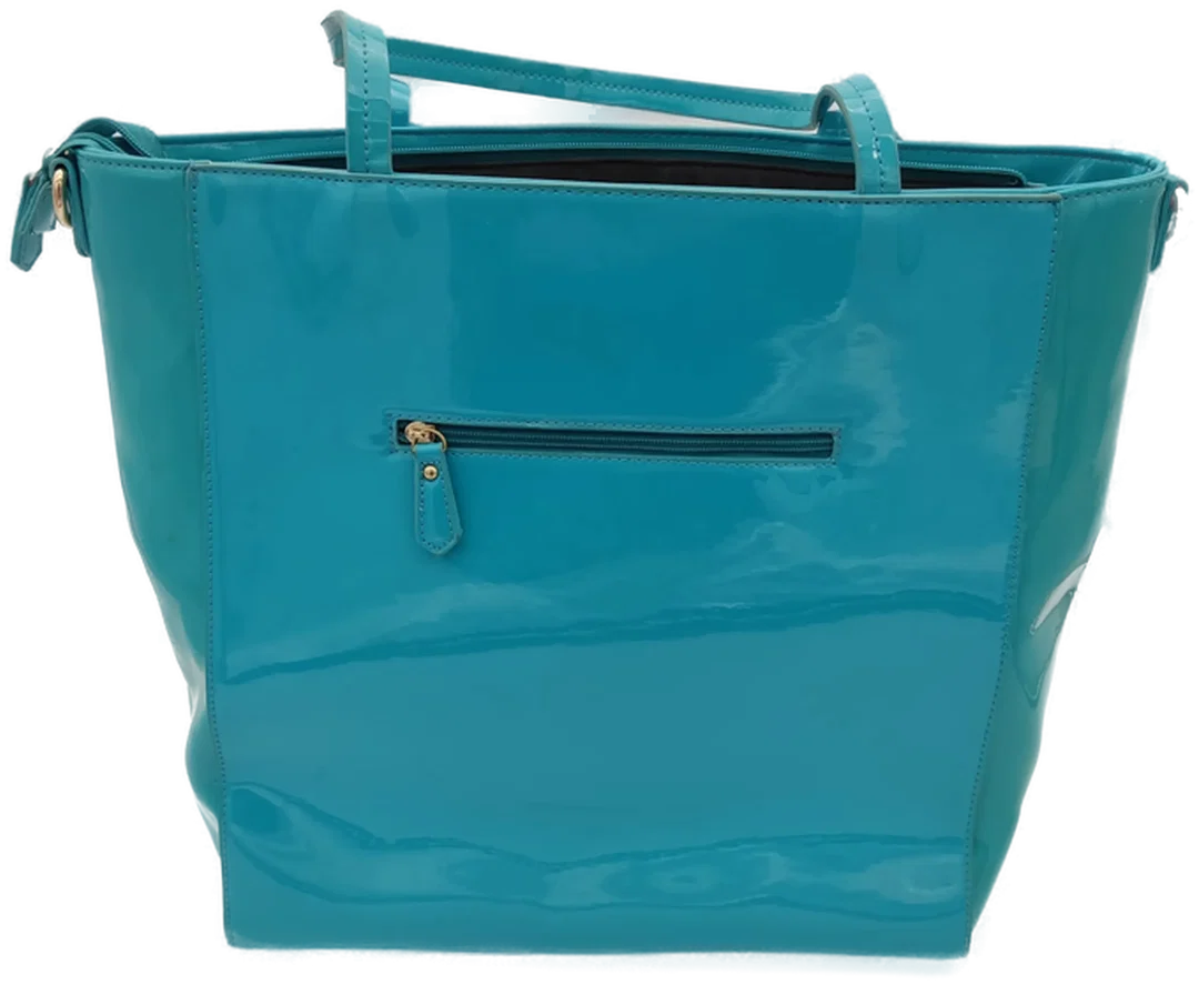 LYDC London Shopper in Lackoptik, türkis – Bild 2
