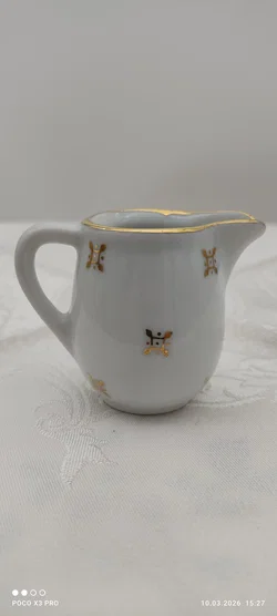 Lilien Porzellan Milchgießer Bad Gastein Goldrand | Einmaliges Unikat - Bild 2
