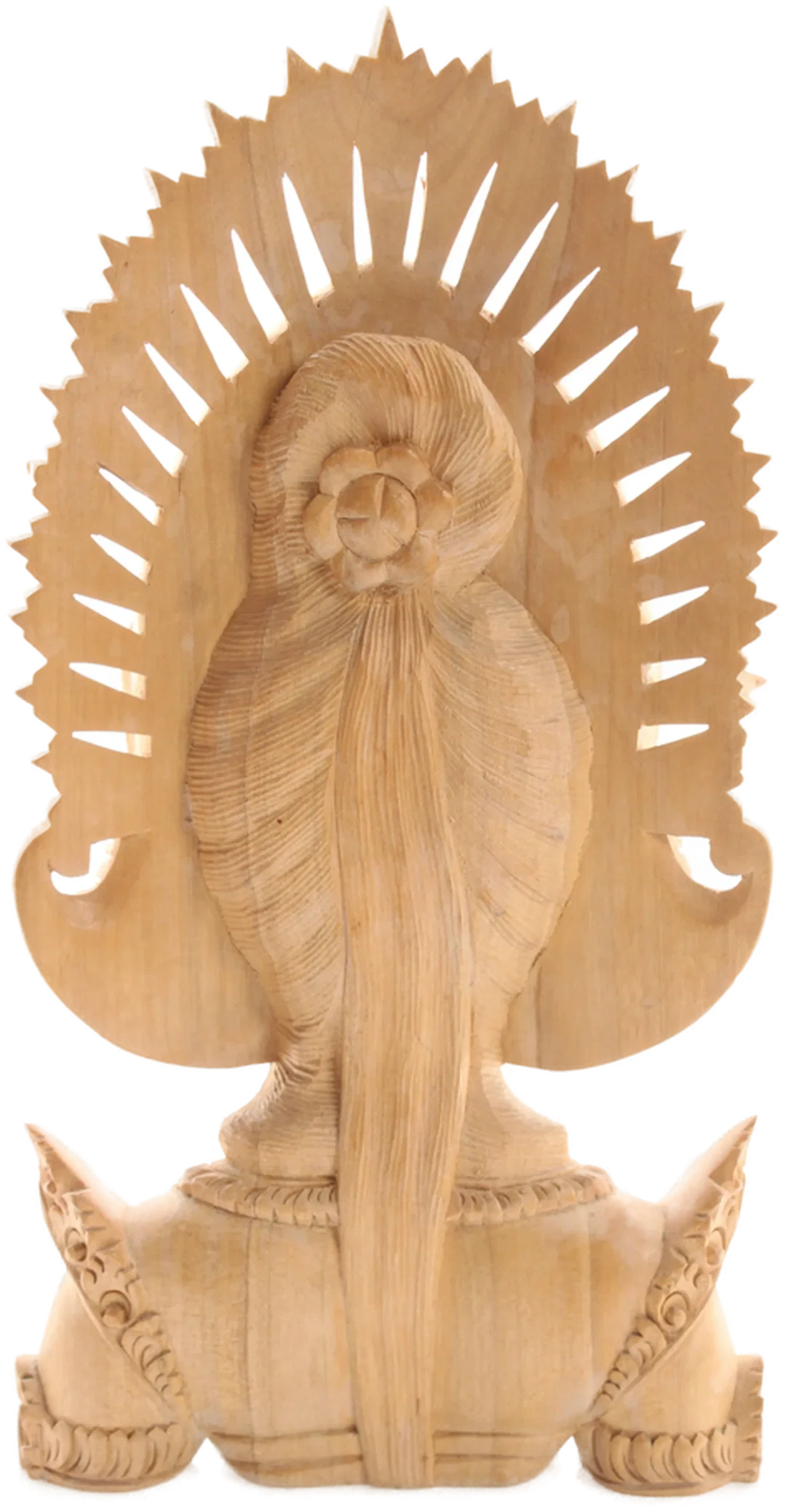 Indonesische Göttin – handgeschnitzte Holzskulptur – ca. 26 cm – Bali Stil – Bild 2