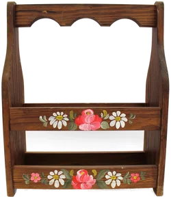 Rustikales Holzdeko-Set – handbemalt im Landhausstil, Schrank, Regal & Kasten - Bild 3
