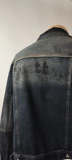 Herren Jeansjacke Just Boy, Gr. L, mit trendigen Applikationen - Bild 5