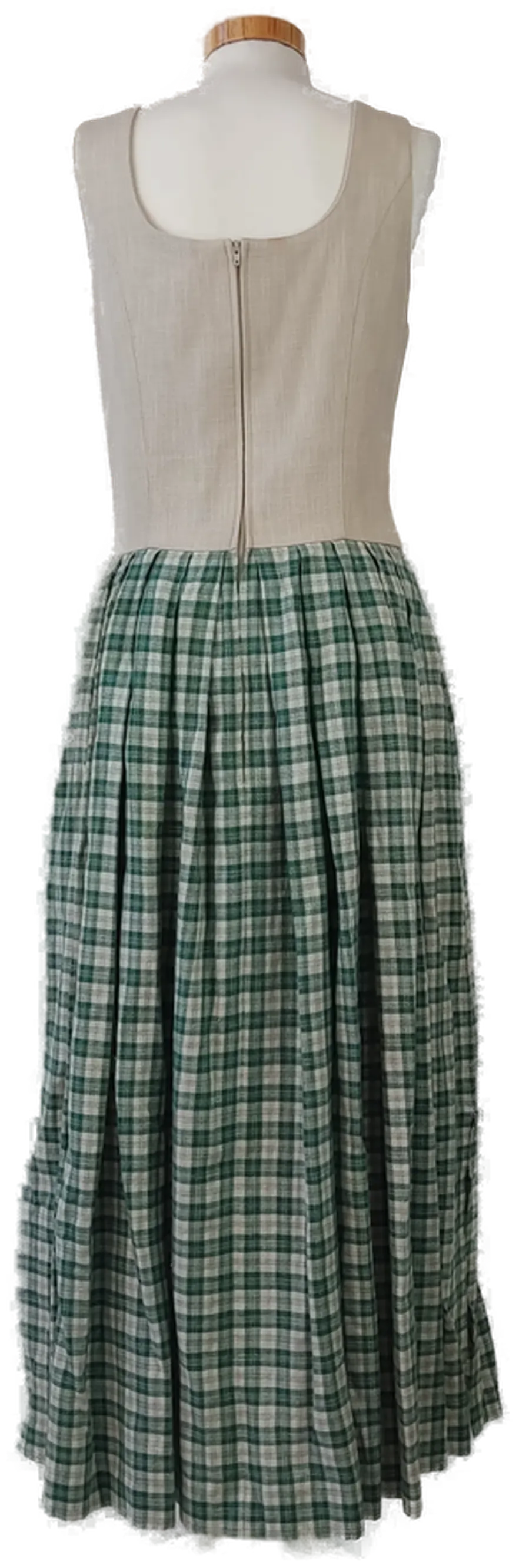 Damentrachtenkleid grau,grün mit Hornknöpfen - EUR 34 – Bild 3