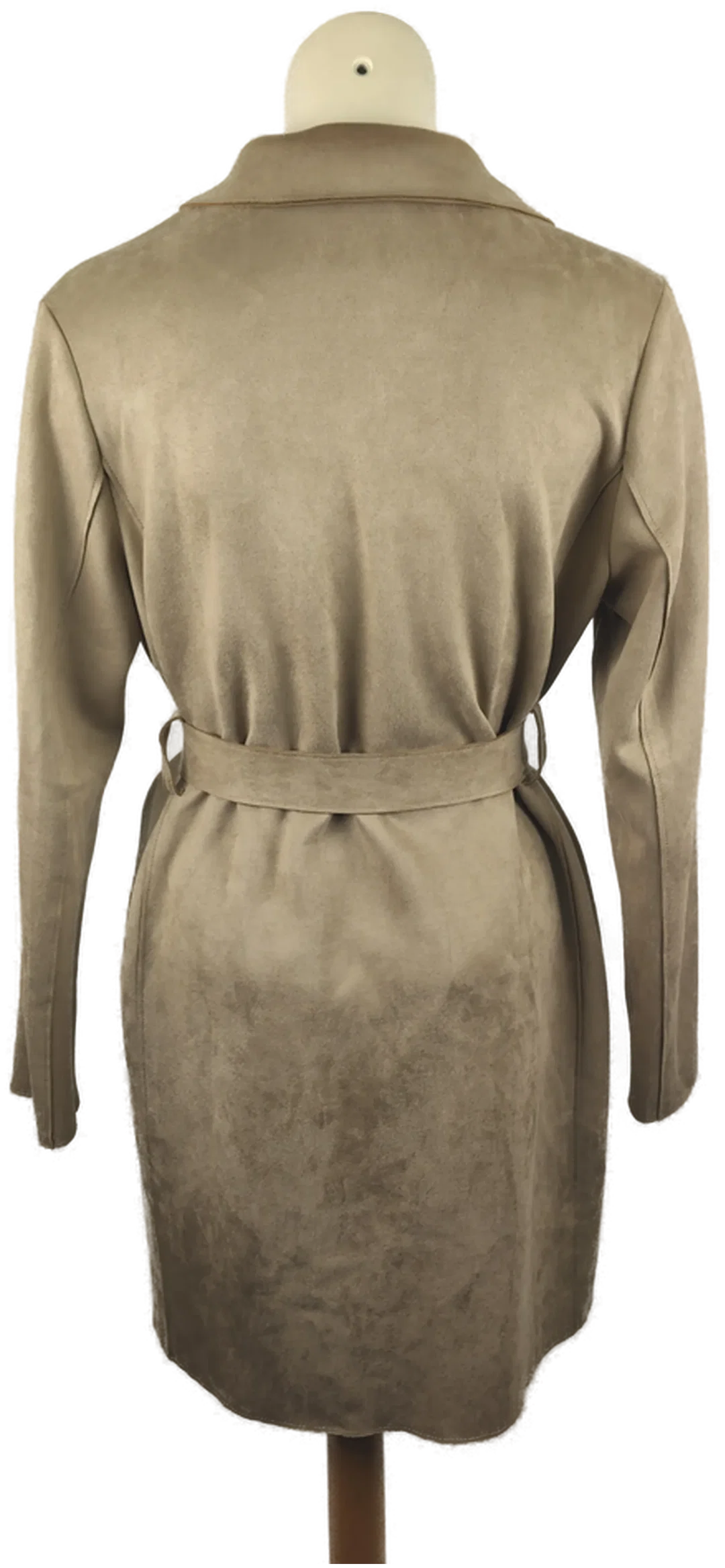 Damenmantel Jean Pascale Beige Mit Bindegürtel | Herbst-Chic – Bild 3