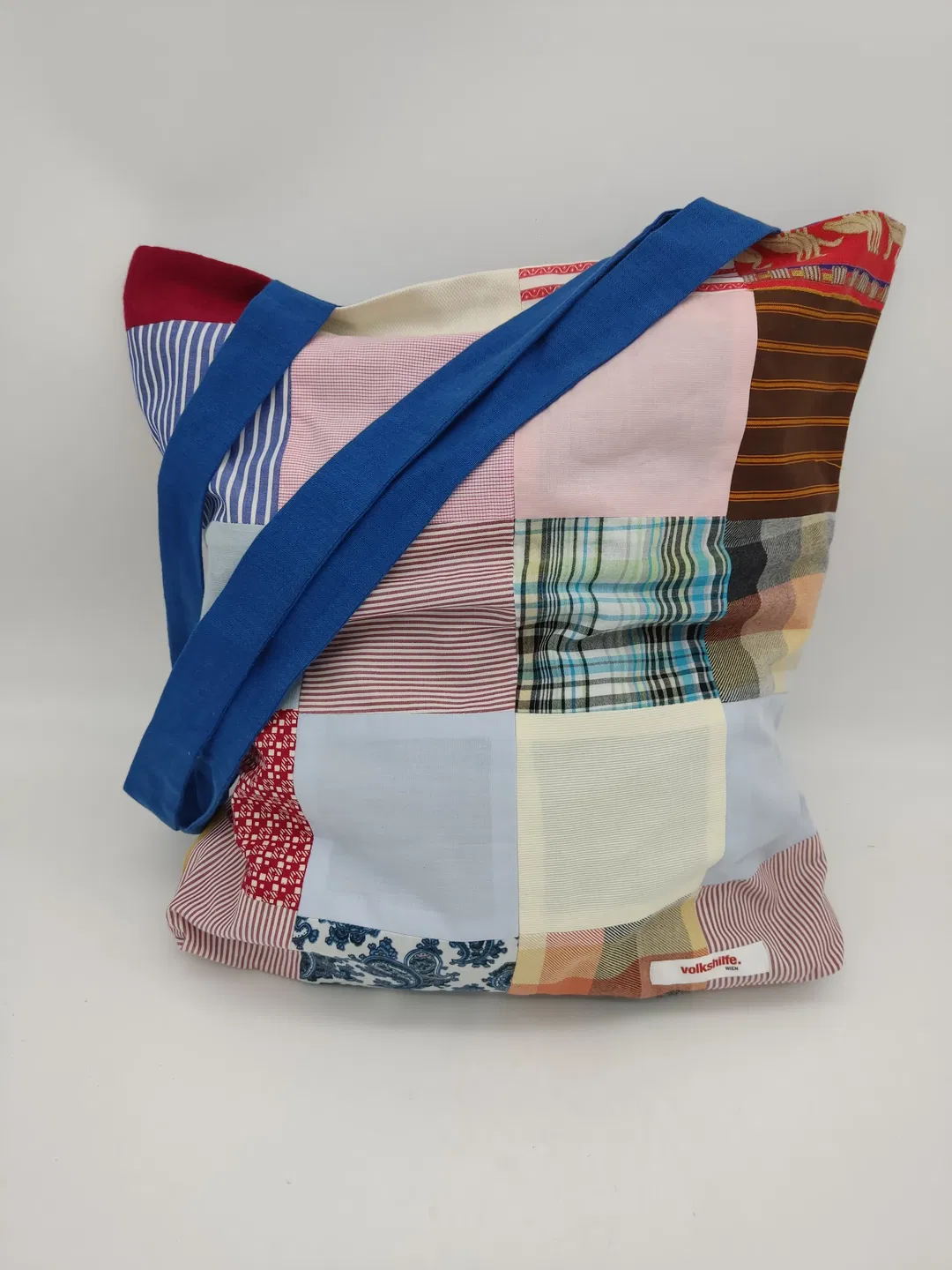 Tragtasche Stoff mehrfarbig + Henkel - Bild 4