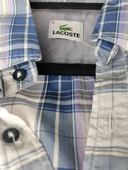 LACOSTE Herren Kurzarm-Hemd Kariert - 41/50 - Bild 3