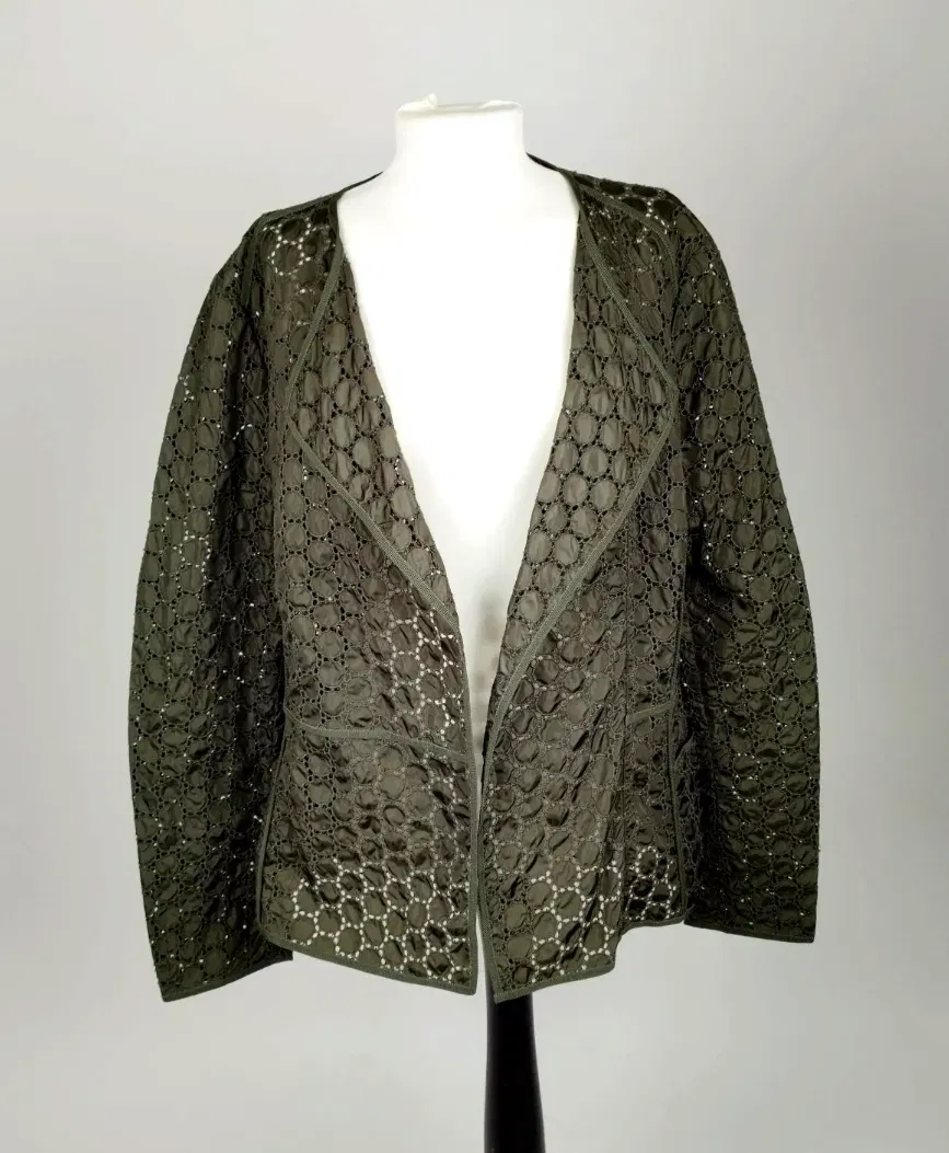 Moncler Grüne Jacke - 67% Baumwolle, 33% Polyamid - Bild 4