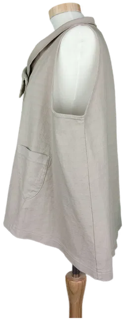 Wendy Trendy Damen Weste Baumwolle/Leinen beige - L/42 - Bild 3