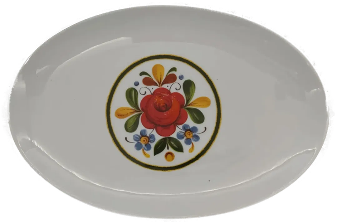 Winterling Kirchenlamitz Bavaria – ovaler Porzellanteller mit Blumenmotiv - Bild 4