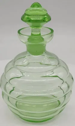 Glas Flasche mit Stöpsel Grün ca 16cm Öl/Essig  - Bild 4