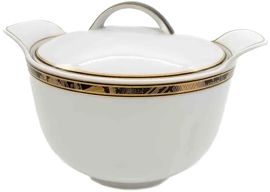 Hutschenreuther Galleria Leonard Paris Milano Suppenschüssel Porzellan weiß Höhe ca 15cm - Bild 1