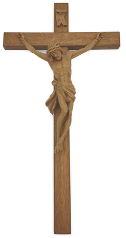 Holzkreuz  Jesus am Kreuz Länge 65 cm - Bild 1