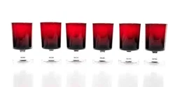 Französisch Arcoroc Modernist Luminarc Weingläser 6er Set Rubin   – Vorschau 2