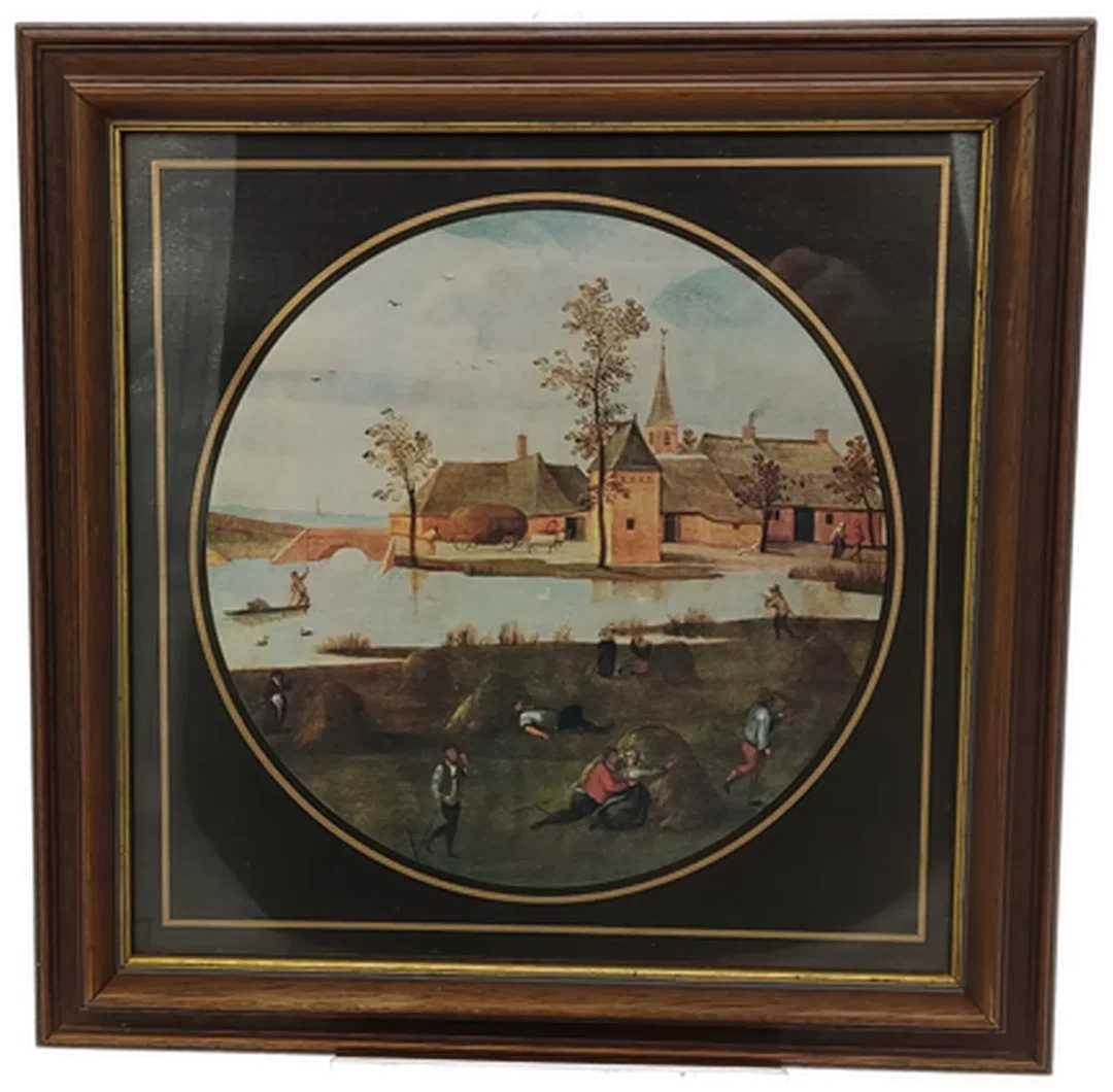 Bilder "Quartett der vier Jahreszeiten" Alte Drucke im Rahmen hinter Glas 35,5cm x 35,5cm – Bild 7