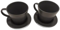 Kaffeegeschirr für 2 Personen, grau, Steinzeug, Ikea - Bild 2