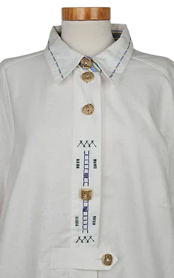 Styrian lady Vintage Damen Trachtenbluse, weiß - Gr. XXXL  - Bild 4