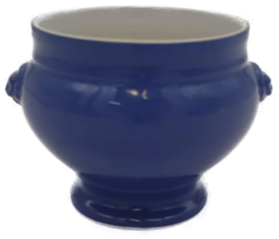 Emile Henry Frankreich – Vintage Suppenschüssel in Blau – Bild 3