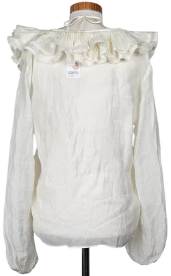 ZARA Damen Bluse, off-weiß - Gr. L - Bild 3